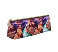 SDFHU Beauty Grand Canyon Print Lightweight Spacious Pencil Case Large Capacity Triangle Zippered for Writing Tools