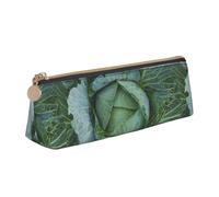 SDFHU Bright Cabbage Print Lightweight Spacious Pencil Case Large Capacity Triangle Zippered for Writing Tools
