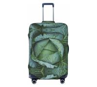 SDFHU Bright Cabbage Print Suitcase Covers Personalized Luggage Protector Elastic Washable Travel Gear Cover, Black, M