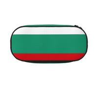 SDFHU Bulgarian Flag Print Pencil Case Stationery Tool Office Supplies Unisex Accessory Suitable Any Occasion, Black, One Size, Cute
