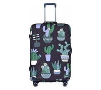 Sdfhu Cactus Succulent plant Print Unique Travel Luggage Cover Washable Anti Scratch Suitcase Protector for Vacation, White, S