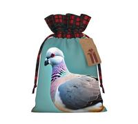 SDFHU Cartoon Pigeon 4 Printing Christmas Drawstring Gift Bags Reusable Xmas Sacks For Holiday Packaging Needs