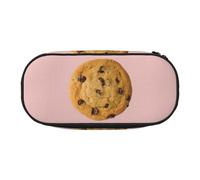 SDFHU Chocolate Cookie Print Pencil Case Stationery Tool Office Supplies Unisex Accessory Suitable Any Occasion, Black, One Size, Cute