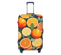 SDFHU citrus fruit pattern Print Suitcase Covers Personalized Luggage Protector Elastic Washable Travel Gear Cover, Black, XL
