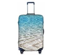Sdfhu Clear Sea Water Print Unique Travel Luggage Cover Washable Anti Scratch Suitcase Protector for Vacation, White, S