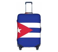 Sdfhu Cuban flag Print Unique Travel Luggage Cover Washable Anti Scratch Suitcase Protector for Vacation, White, L