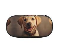SDFHU cute Labrador Dog Print Pencil Case Stationery Tool Office Supplies Unisex Accessory Suitable Any Occasion, Black, One Size, Cute
