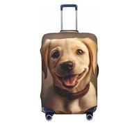 SDFHU Cute Labrador Dog Print Suitcase Covers Personalized Luggage Protector Elastic Washable Travel Gear Cover, Black, M