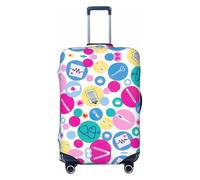 SDFHU Cute Nurse Print Suitcase Covers Personalized Luggage Protector Elastic Washable Travel Gear Cover, Black, S