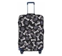 Sdfhu Dog Puppy Paw Print Unique Travel Luggage Cover Washable Anti Scratch Suitcase Protector for Vacation, White, L