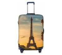 SDFHU eiffel tower paris autumn Print Suitcase Covers Personalized Luggage Protector Elastic Washable Travel Gear Cover, Black, M