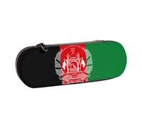 SDFHU Flag of Afghanistan Print Leather Pencil Case â€“ Versatile Leather Pen Holder Pencil Pouch Travel Everyday Use