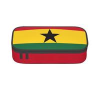 SDFHU Flag of Ghana Print Multifunctional Pencil Case Stationery Storage Bag Supplies Cosmetic Items Adults