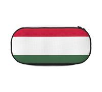 SDFHU Flag of Hungary Print Pencil Case Stationery Tool Office Supplies Unisex Accessory Suitable Any Occasion, Black, One Size, Cute