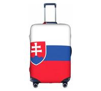 Sdfhu Flag of Slovakia Print Unique Travel Luggage Cover Washable Anti Scratch Suitcase Protector for Vacation, White, S
