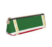 SDFHU Flag of the Chechen Republic Print Lightweight Spacious Pencil Case Large Capacity Triangle Zippered for Writing Tools