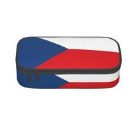 SDFHU Flag of the Czech Republic Print Multifunctional Pencil Case Stationery Storage Bag Supplies Cosmetic Items Adults