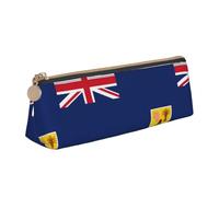 SDFHU Flag of the Turks and Caicos Islands Print Lightweight Spacious Pencil Case Large Capacity Triangle Zippered for Writing Tools