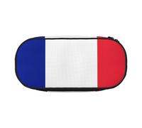 SDFHU French flag Print Pencil Case Stationery Tool Office Supplies Unisex Accessory Suitable Any Occasion, Black, One Size, Cute