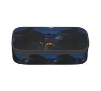 SDFHU Full Moon in Night Print Multifunctional Pencil Case Stationery Storage Bag Supplies Cosmetic Items Adults