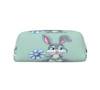 SDFHU Fun Easter Rabbit Print Adults Pencil Bag Versatile Pencil Case Zipper Multifunctional Zipper Pencil Case
