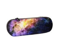 SDFHU Galaxy in The Universe Print Leather Pencil Case â€“ Versatile Leather Pen Holder Pencil Pouch Travel Everyday Use