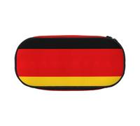 SDFHU German flag Print Pencil Case Stationery Tool Office Supplies Unisex Accessory Suitable Any Occasion, Black, One Size, Cute
