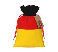 SDFHU German Flag Printing Festive Christmas Gift Bag Drawstring For Holiday Xmas Birthday Party Presents