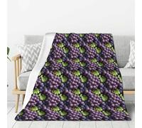 SDFHU - Grape print for all types of users, large soft warm thick blanket for bed, sofa, camping