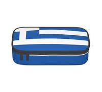 SDFHU Greek flag Print Multifunctional Pencil Case Stationery Storage Bag Supplies Cosmetic Items Adults