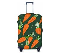 SDFHU Happy carrot Print Suitcase Covers Personalized Luggage Protector Elastic Washable Travel Gear Cover, Black, L