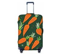 SDFHU Happy carrot Print Suitcase Covers Personalized Luggage Protector Elastic Washable Travel Gear Cover, Black, L