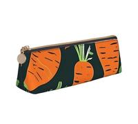 SDFHU Happy carrot seamless pattern Print Lightweight Spacious Pencil Case Large Capacity Triangle Zippered for Writing Tools