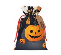 SDFHU Happy-Halloween-Vector 1 Printing Festive Christmas Gift Bag Drawstring For Holiday Xmas Birthday Party Presents