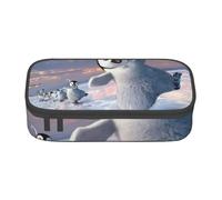 SDFHU Happy Penguin Print Multifunctional Pencil Case Stationery Storage Bag Supplies Cosmetic Items Adults