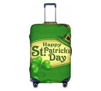 Sdfhu Happy St. Patrick's Day Print Unique Travel Luggage Cover Washable Anti Scratch Suitcase Protector for Vacation, White, S