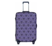 Sdfhu Haunted Mansion Print Unique Travel Luggage Cover Washable Anti Scratch Suitcase Protector for Vacation, White, L