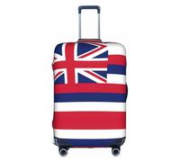 Sdfhu Hawaii Flag Print Unique Travel Luggage Cover Washable Anti Scratch Suitcase Protector for Vacation, White, S