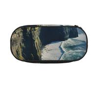 SDFHU Ireland Outdoors County Clare The Cliffs Print Pencil Case Stationery Tool Office Supplies Unisex Accessory Suitable Any Occasion, Black, One Size, Cute