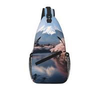 SDFHU Japan Mount Fuji Landscape Print Unisex Cross Chest Bag Diagonal Sling Backpack Capacity For Travel Hiking Daily Use