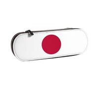 SDFHU Japanese flag Print Leather Pencil Case â€“ Versatile Leather Pen Holder Pencil Pouch Travel Everyday Use
