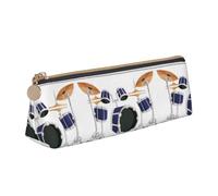 SDFHU Jazz drum Print Lightweight Spacious Pencil Case Large Capacity Triangle Zippered for Writing Tools