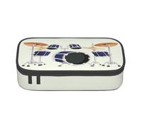 SDFHU Jazz drum Print Multifunctional Pencil Case Stationery Storage Bag Supplies Cosmetic Items Adults