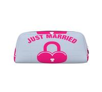 SDFHU just married Print Adults Pencil Bag Versatile Pencil Case Zipper Multifunctional Zipper Pencil Case