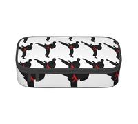 SDFHU Karate Boy Vector Changeable Belt Color Print Multifunctional Pencil Case Stationery Storage Bag Supplies Cosmetic Items Adults