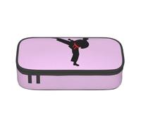 SDFHU Karate Boy Vector Changeable Belt Color Print Multifunctional Pencil Case Stationery Storage Bag Supplies Cosmetic Items Adults