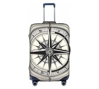 Sdfhu Law of the Compass Navigation 1 Print Unique Travel Luggage Cover Washable Anti Scratch Suitcase Protector for Vacation, White, L
