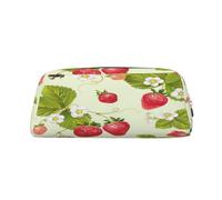 SDFHU Lovely Strawberry Print Adults Pencil Bag Versatile Pencil Case Zipper Multifunctional Zipper Pencil Case