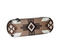 SDFHU Native American Print Leather Pencil Case – Versatile Leather Pen Holder Pencil Pouch Travel Everyday Use