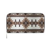 SDFHU Native American Print Women Wallet Trendy Travel-Friendly 7.9X3.9in Casual Clutch Purse Gift for Ladies, Black, One Size, Art